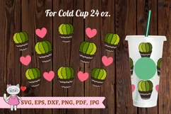 Cactus svg for Full Wrap Venti Cold Cup 24 oz Product Image 6