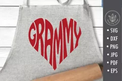 Grammy Cut File | Heart Word Art Product Image 1
