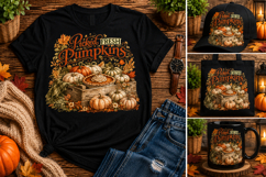 Picked Fresh Pumpkins Fall PNG Sublimation Design Product Image 2