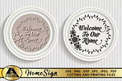 HOME SIGN SVG PNG EPS DXF Welcome Home SVG Farmhouse SVG Product Image 3