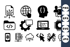 Modern Tech Interface Icon SVG For Developers Product Image 1