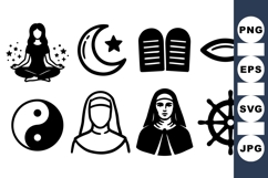 Religious And Spiritual Symbols Vector Product Image 1