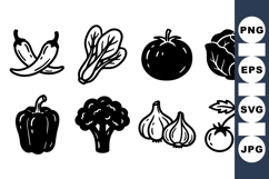 Vegetable Silhouette Vector Clipart Product Image 1