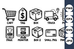 Hand Drawn Ecommerce Icon For Marketing Use Product Image 1