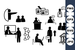 Professional Business Meeting Icon Vector Pack Product Image 1