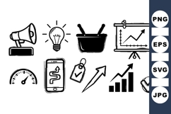 Hand Drawn Business Icons for Marketing Designs Product Image 1