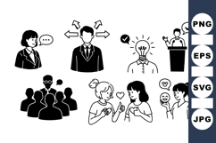 Professional Communication Icon For Business Presentations Product Image 1