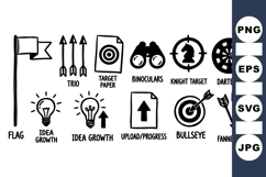 Hand Drawn Target Icon Vector for Business Designs Product Image 1