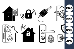 Smart Home Security Icon Vector for UI Design Product Image 1