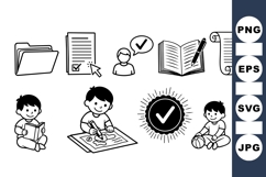 Educational Kids Task And Reading Icon Product Image 1