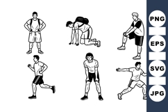 Running Man Vector SVG Clipart Workout Product Image 1