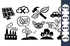 Eco-Friendly Environmental Icons Vector Product Image 1