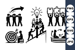 Business Teamwork Collaboration Icon Vector Product Image 1