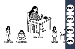 Hand Drawn Study and Learning Clipart Product Image 1