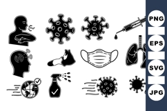 Medical Virus And Health Warning Vector Icon Product Image 1