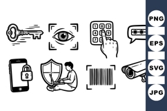 Hand Drawn Security Icon Vector Product Image 1
