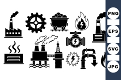 Industrial Energy And Factory Vector Icon Product Image 1