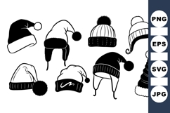 Cozy Winter Hats Vector Clipart for Crafts Product Image 1