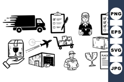 Hand Drawn Shipping Delivery Icon Product Image 1