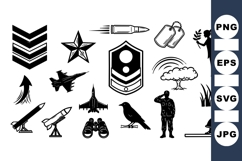 Military Silhouette Icon Vector for Design Use Product Image 1
