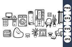 Hand Drawn Home Decor Essentials SVG Product Image 1