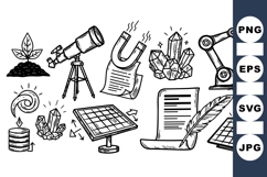 Hand Drawn Science And Tech Clipart Collection Product Image 1