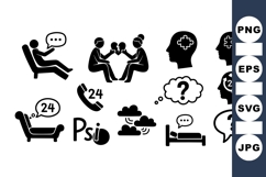 Mental Health Icon Vector For Therapy Support Product Image 1