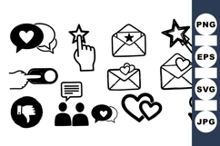 Social Media Icons SVG Clipart for Digital Use Product Image 1