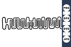 Minimalist Abstract Wavy Line Vector For Design Product Image 1