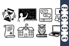 Hand Drawn Education Icon for Learning Resources Product Image 1