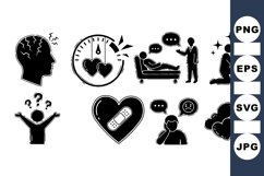 Mental Health Awareness Icon Pack for Therapy Use Product Image 1