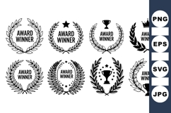 Award Winner Laurel Badge Clipart Vector Product Image 1