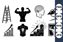 Motivation Success Vector Clipart for Growth Product Image 1