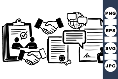 Business Agreement Vector For Office Use Product Image 1