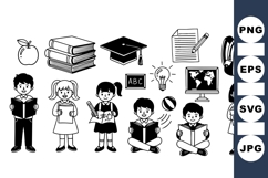 Back To School Kids Educational Clipart Product Image 1