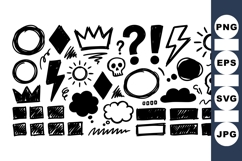 Hand Drawn Doodle Shapes Vector Clipart Product Image 1