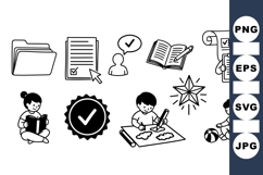 Educational Kids Learning Icon Vector Product Image 1