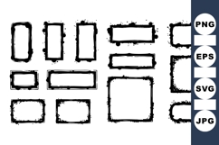 Grunge Ink Border Frame Vector Svg For Crafts Product Image 1