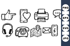 Hand Drawn Communication Icon Vector Product Image 1