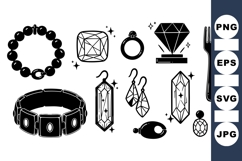 Vector Gemstone Jewelry Clipart for Fashion Design Product Image 1