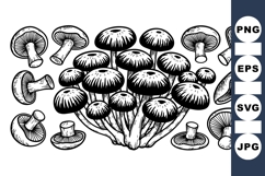 Hand Drawn Mushroom Clipart Vector For Crafts Product Image 1