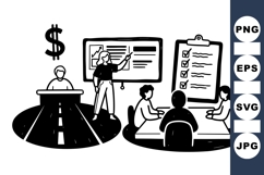 Business Strategy Meeting Vector Clipart Product Image 1