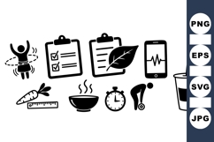 Health And Fitness Icon SVG Vector For Wellness Projects Product Image 1