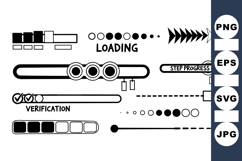 Minimal Loading Bar Progress Vector Clipart Product Image 1