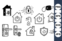 Smart Home Security Icon Vector SVG Product Image 1
