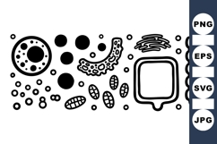 Abstract Microbe Shapes Vector Clipart for Science Product Image 1