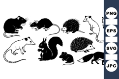 Woodland Animal Silhouettes Vector Clipart Product Image 1