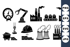 Industrial Factory Vector Icon for Manufacturing Design Product Image 1