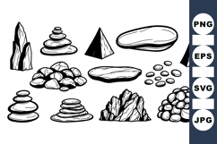 Hand Drawn Rock And Stone Clipart For Crafts Product Image 1