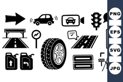 Vector Road Traffic Icons For Digital Projects Product Image 1